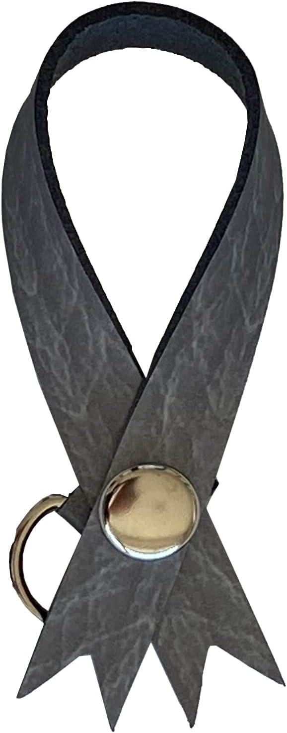 [ヨシオ] アンティークリフレクターシリーズ レザースタイル リボン ブルー フリー