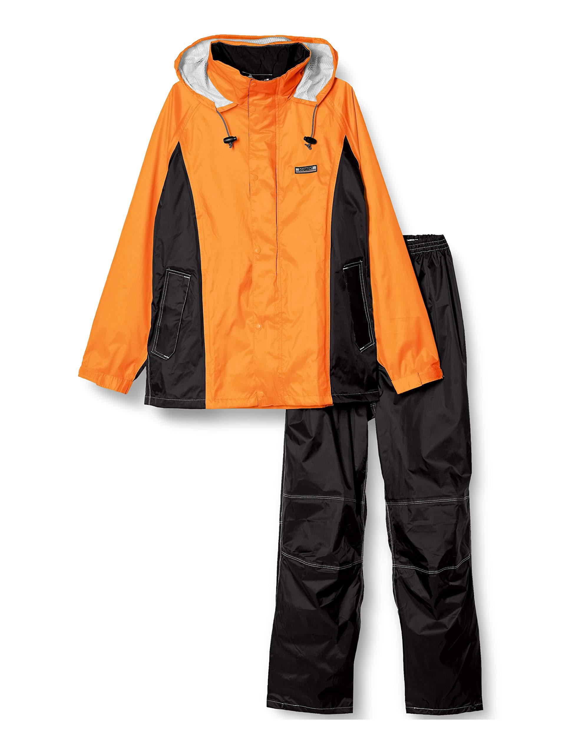 [ドキュメント] レインスーツ 上下セット 透湿 防水 総裏メッシュ 3Dブリーズレイン メンズ オレンジ S