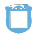 共栄プラスチック チューリップ型名札10枚パックスカイ C-71-10-S(3)