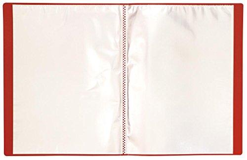 クリアブックB 厚 A4 20ポケット レッド