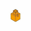 Artecブロック ミニ四角 20P オレンジ