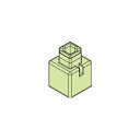 Artecブロック ミニ四角 20P 薄緑