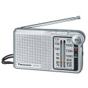 パナソニック FM/AM 2バンドレシーバー バッテリー式 (シルバー) RF-P155-S