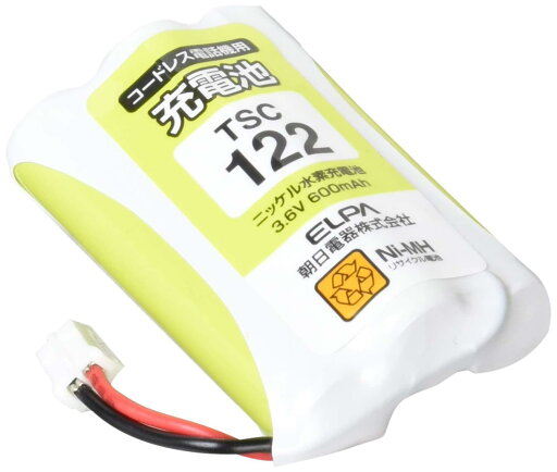 エルパ(ELPA) 電話機用充電池 パナソニック他同等品 電池パック 3.6V 600mAh ニッケル水素充電池 TSC-122 エルパ(ELPA) 電話機用充電池 パナソニック他同等品 電池パック 3.6V 600mAh ニッケル水素充電池 TSC-122