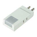 エルパ (ELPA) コンパクトタップ コンセント 電源タップ 15A 125V 2個口 ライト付 スイングプラグ A-CT002LED(W)