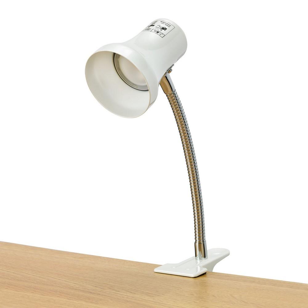 エルパ (ELPA) LEDクリップライト LEDライト 勉強机 間接照明 電球色相当 パールホワイト SPOT-LL101L(PW)