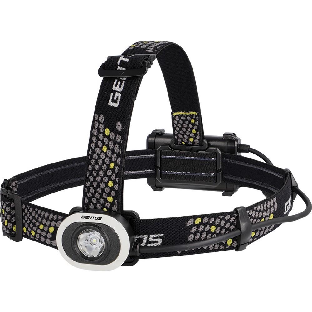 GENTOS(ジェントス) LED ヘッドライト USB充電式 【明るさ350ルーメン/実用点灯7時間/後部認識灯】 専用充電池または単3形電池3本(別売り)使用 GDシリーズ GD-101H