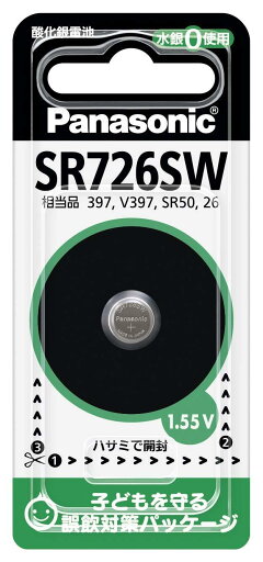 パナソニック 酸化銀電池 1.55V 1個入 SR-726SW パナソニック 酸化銀電池 1.55V 1個入 SR-726SW