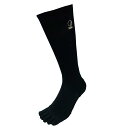 Palourde パルード 重心ソックス JushinSOX ロング ブラック Mサイズ 23-25cm 日本製 整筋ソックス フィット感 5本指 衝撃クッション グリップアップ L0006