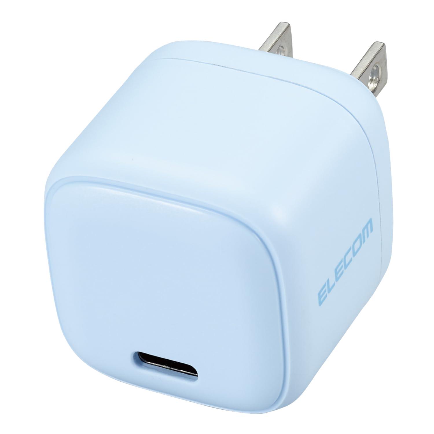 エレコム 充電器 Type-C 20W USB PD対応 USB-C 1ポート 折りたたみ式プラグ PSE認証 【 iPhone 15 / OPPO/Pixel など各種対応】 ブルー MPA-ACCP7320BU