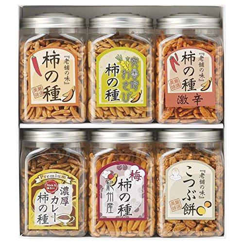 大橋珍味堂 ギフト ポット6品詰合せ (ポット柿の種・ポット柿の種安曇野産山葵味・ポット柿の種激辛味..