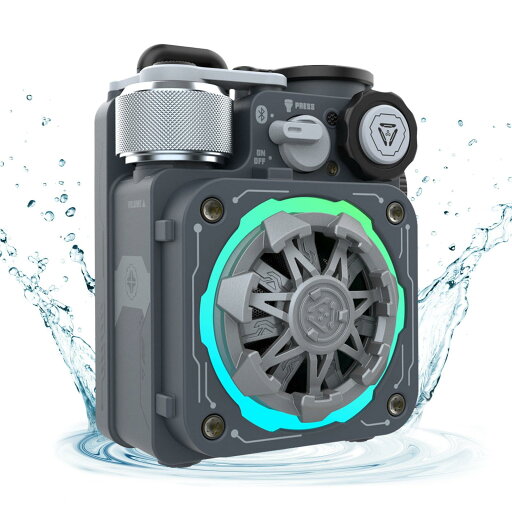 Muzen Cyber Cube Premium Bluetoothスピーカー 宇宙船をイメージしたサイバーパンクな近未来デザイン グレー MW-PVXLI-GY Muzen Cyber Cube Premium Bluetoothスピーカー 宇宙船をイメージしたサイバーパンクな近未来デザイン グレー MW-PVXLI-GY