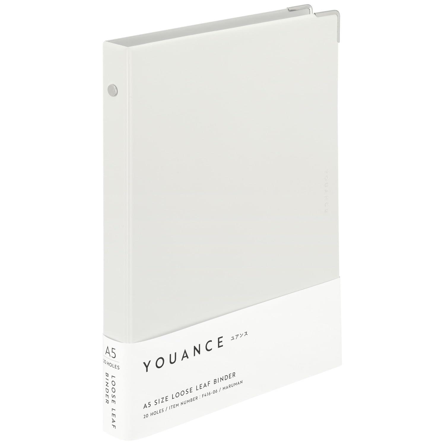 マルマン ルーズリーフ バインダー ユアンス A5 20穴 ホワイト F416-06