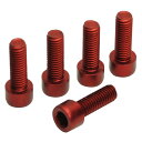 AP ボトルケージ用ボルト レッド (5個入)