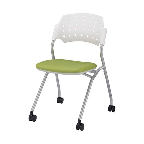 折り畳み椅子(キャスター付/グリーン) グリーン 522(W)×552(D)×780(H)