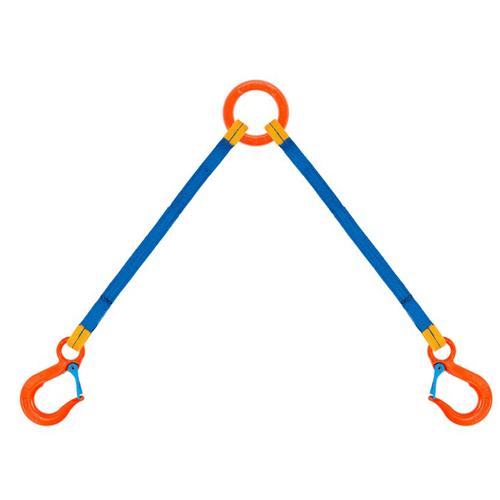 2.0tonx5.0m 金具付スリング 2本懸け EA981FD-28A 1本