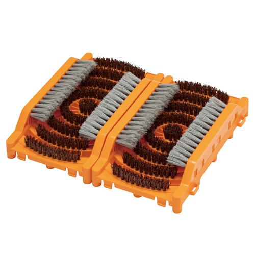 412x372x80mm泥落しブラシマット(2個) 412(W)×372(D)×80(H) ※ジョイント/サイドブラシ含む