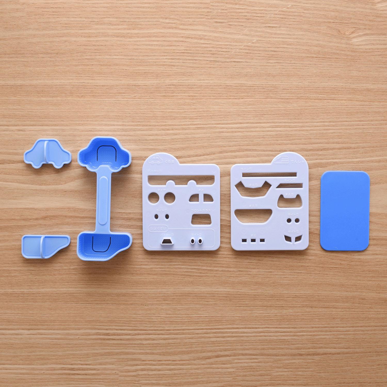 [アーネスト] キャラ弁 グッズ 車 新幹線 (2種類の乗り物が作れる) かんたん 手づかみ食べに調度良いサイズ (nico キッチン のりものおにぎりmini×2) プレゼント 幼児食 大手飲食店愛用ブランド A-77866