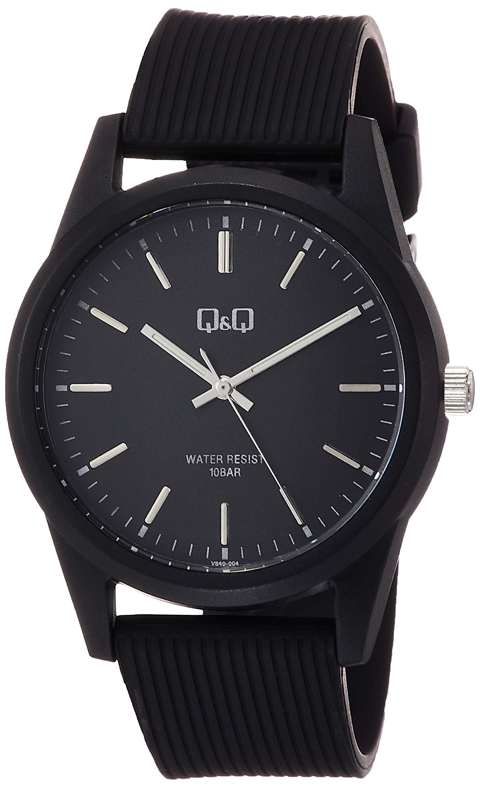 [シチズン Q&Q] 腕時計 アナログ 防水 ウレタンベルト VS40-004 メンズ ブラック
