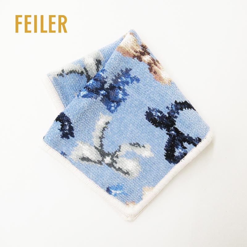 FEILER フェイラー FLUTTER RIBBORN ライトブルー ハンカチ
