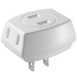 サンワサプライ トリプルタップ 2P・3個口 ホワイト TAP-AC3WN2 1個