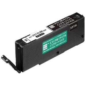 エコリカ リサイクルインクカートリッジ ブラック(染料) 大容量 [キヤノン:BCI-331XLBK互換] ECI-C331X..