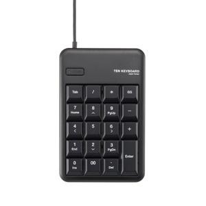 エレコム テンキー 有線 メンブレン Mサイズ USBポート付 1000万回高耐久 ブラック TK-TCM012BK