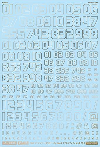 アシタのデカール 1/100 GM ナンバーデカール No.4「ラインシェイプ」ゴールド