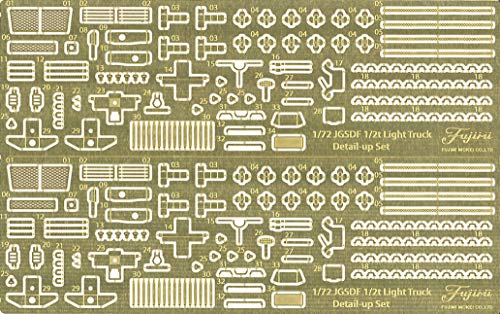 フジミ模型 1/72 ミリタリーシリーズNo.205 陸上自衛隊 1/2tトラック (部隊用＋警務隊用)純正エッチングパーツ ML205 おもちゃ