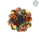 リース フラワーリース 秋 ハロウィン HWナチュラルリース SS オータムキャンディポット
