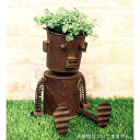 ブリキ メタルロボプランター小 ロボット