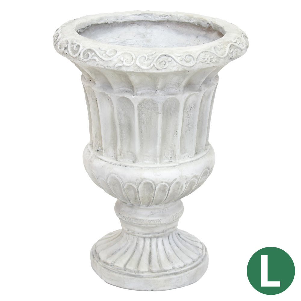 植木鉢 プランター おしゃれ ローマポットフラワー ホワイトのサムネイル