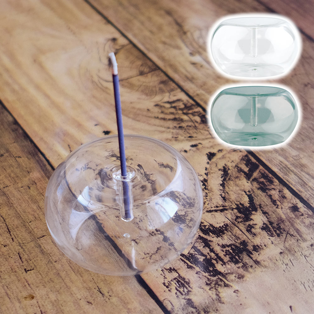 お香立て インセンスホルダー おしゃれ ガラス ルノ お香立て