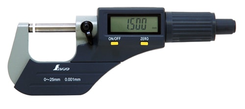 シンワ測定 デジタルマイクロメーター 0〜25mm 79523