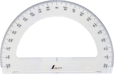 角度の測定に使う分度器【機能】円の中心目盛付きです。【材質】■アクリル樹脂【サイズ】約タテ150×ヨコ75×奥行2mm、約16g※汚れた場合シンナー・アルコール等は使用しないで下さい。【シンワ測定 分度器 アクリル製 180° 15cm 半円 74918】角度の測定に使う分度器 製図