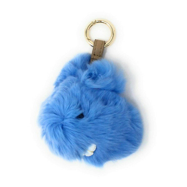 うさぎ まんまるモフモフマスコットキーホルダー(スカイブルー) 4571234214588 メール便 【送料無料ライン対応】