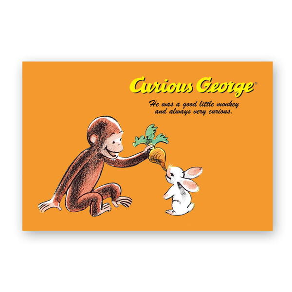 おさるのジョージ ポストカード（ウサギ オレンジ）CG-PT514 4996740598425 Curious George メール便 