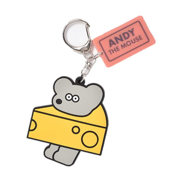 ねずみのANDY ラバーキーホルダー（OR）ADLN-0067 4582652670511 メール便 【送料無料ライン対応】