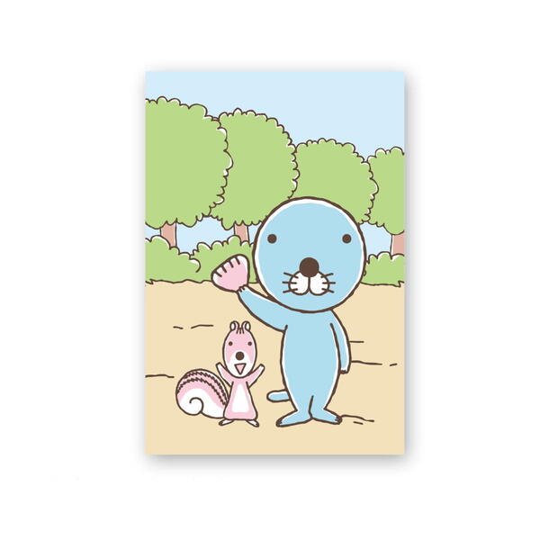 【スーパーセール10%OFF】 ぼのぼの ポストカード(ぼのぼのパステル森) BO-PT041 4996740598470 bonobono メール便 【送料無...
