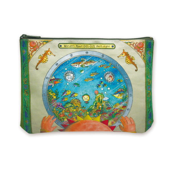 楽天キャラクターグッズPoccLコジコジ ポーチ（水族館） KG-PO102 4996740600685 cojicoji 【コジコジ COJI-COJI コジコジ顔 きみとぼく さくらももこ テレビ アニメ 漫画 ケース 収納 雑貨 グッズ かわいい アニメキャラクター グッズ メール便可】 【送料無料ライン対応】