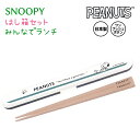 はし箱セット はし18cmスヌーピー みんなでランチ ワンプッシュボタン 開閉式 日本製 SNOOPY PEANUTS 株式会社カミオジャパン