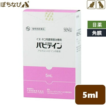 パピテイン5ml 動物用医薬品 犬猫目薬 角膜炎 点眼 治療 ケア 犬 猫 目薬