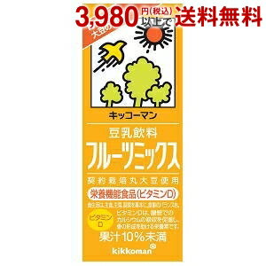 キッコーマン飲料 豆乳飲料フルーツミックス 200ml紙パック 18本入