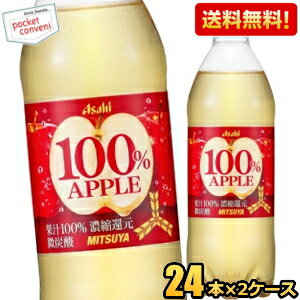 クーポン配布中★【送料無料】【自動販売機用430ml】アサヒ 三ツ矢 100%アップル 430mlペットボトル 48本(24本×2ケース) 三ツ矢サイダー りんご 果汁100％ ※北海道800円・東北400円の別途送料加算 [39ショップ]のサムネイル