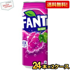 【送料無料】コカ・コーラ ファンタ グレープ[ロング缶] 500ml缶 48本 (24本×2ケース) ※北海道800円・東北400円の別途送料加算 [39ショップ]