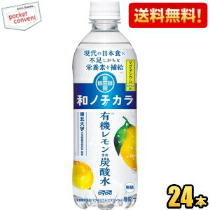 期間限定特価 【送料無料】ダイドー 和ノチカラ 有機レモン使用 炭酸水 500mlペットボトル 24