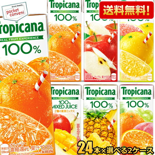 【送料無料】キリン トロピカーナ 無添加野菜 午後の紅茶 生茶 毎日果菜 200ml 250ml紙パック 48本セット(24本×選べる2ケース) 果汁100％ ジュース 野菜ジュース コーヒー ファイア FIRE TROPICANA ※北海道800円・東北400円の別途送料加算のサムネイル