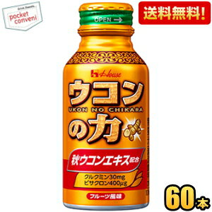 お買いものパンダのお皿プレゼント開催中★【送料無料60本】ハウスウェルネス ウコンの力 ウコンエキスドリンク 100mlボトル缶 60本入 ※北海道800円・東北400円の別途送料加算