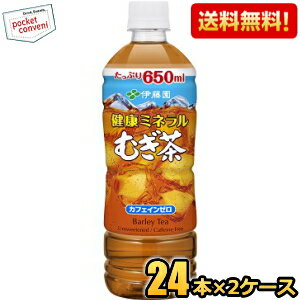 【送料無料】伊藤園健康ミネラルむぎ茶650mlペットボトル 48本(24本×2ケース)[ミネラル麦茶]※北海道800円・東北400円の別途送料加算 [39ショップ]