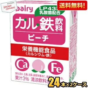 (株) デーリィ カル鉄飲料 ピーチ 200ml紙パック 24本入 (常温保存可能) (栄養機能食品(カルシウム))